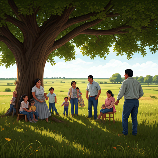 Familias de trabajadores agrarios en evento comunitario – Fundación Las Gracias